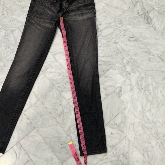 Rock & REPUBLIC Vintage SKINNY LEGGING JEANS grey black distressed wash size 24 - Picture 8 of 10